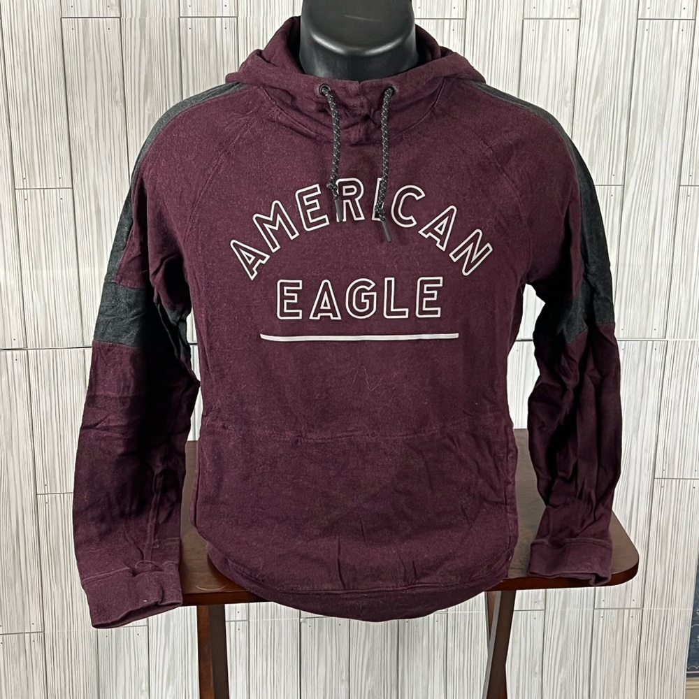 American Eagle Maroon Hoodie - Picture 1 of 6